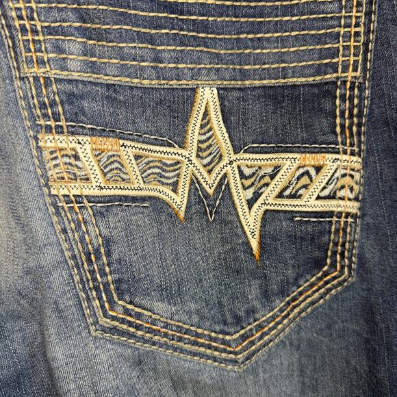 Affliction Jeans Men's Y2K Ace Straight Slim Flex Stretch Blue Denim 38 x 33 - Picture 2 of 10